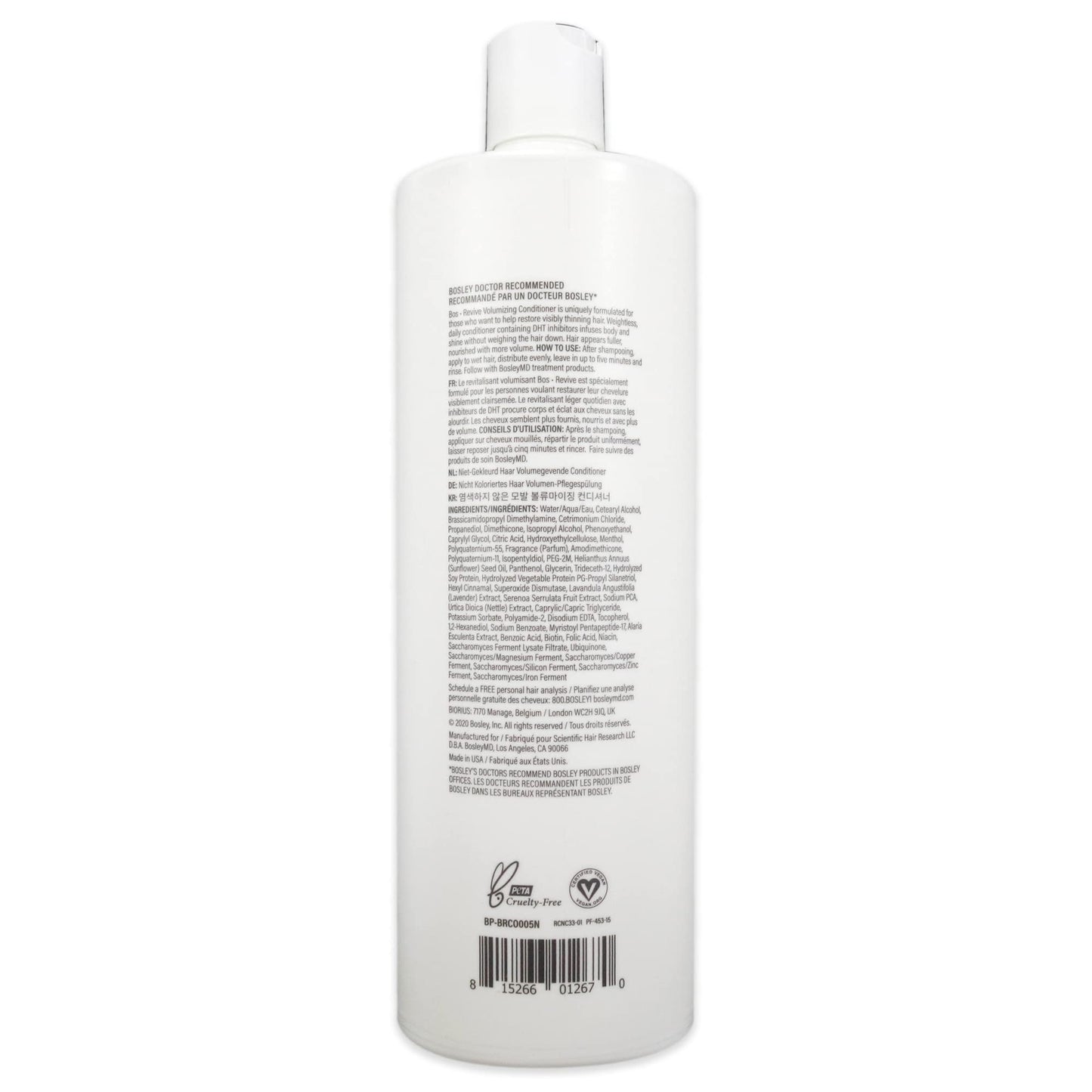 Bosley Professional Strength BOS+REVIVE Volumizing Conditioner Step 2  33.8 fl oz