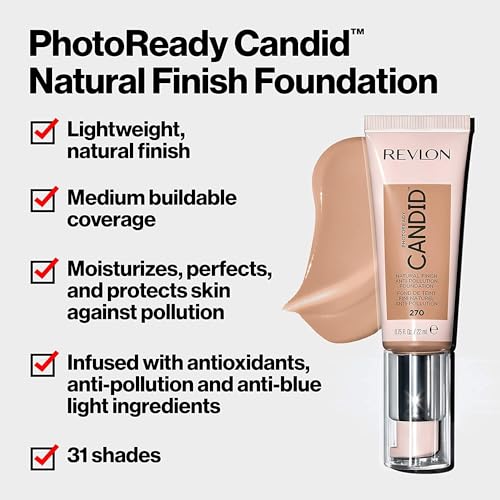 REVLON PhotoReady Candid Natural Finish Foundation with Anti-Pollution 0.75 Fl Oz