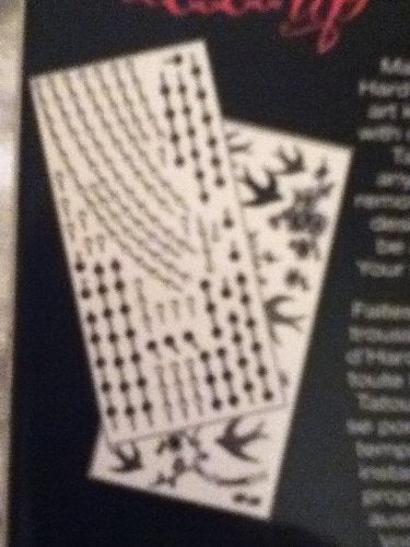 Hard Candy inked Up Body Art Long Lasting Temporary Tattoos: Birds and Branches 353, 6 Sheets = 1 Month of Wear