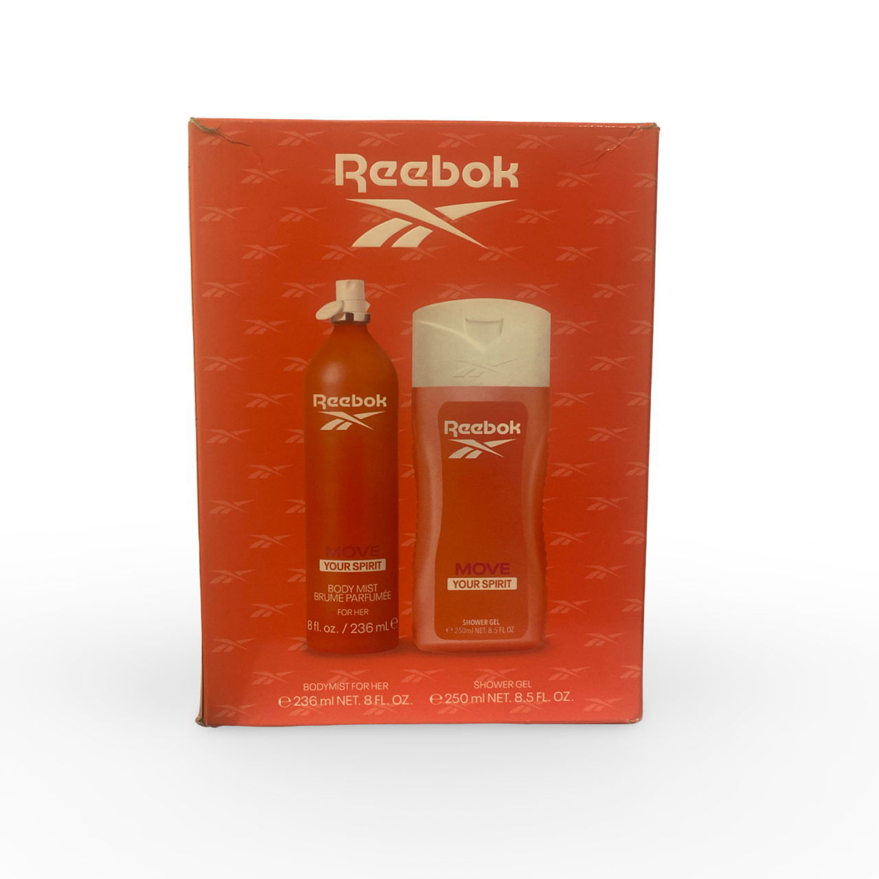 Reebok Move Your Spirit Set for Her: Body Mist 8 Oz & Shower Gel 8.5 Oz