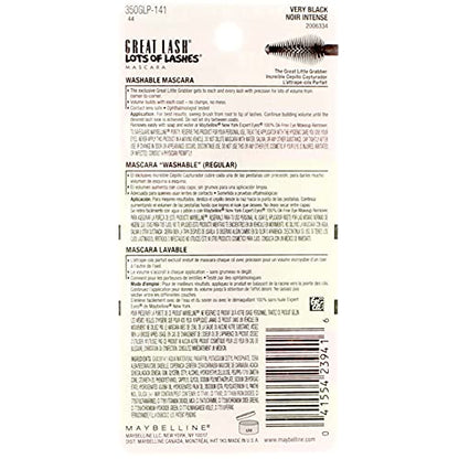 Maybelline GREAT LASH Lots of Lashes Mascara, 141 Very Black  .43 fl oz