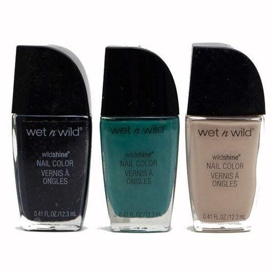 wet n' wild WILDSHINE 3pc Nail Color Set  .41 fl oz each