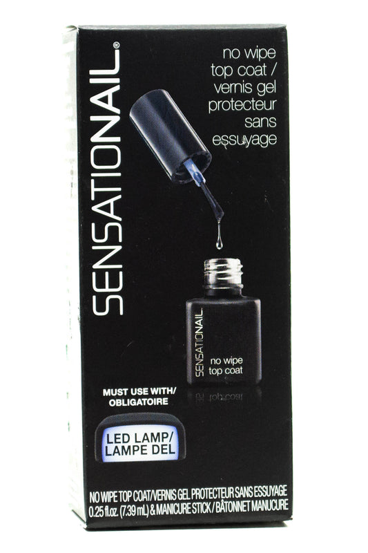 SensatioNail NO WIPE TOP COAT  .25 fl oz, Must Use With LED Lamp