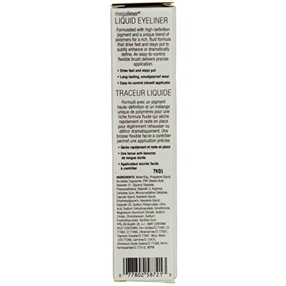 Wet n Wild  MEGALINER liquid Eyeliner, 872A Dark Brown  .12 fl oz