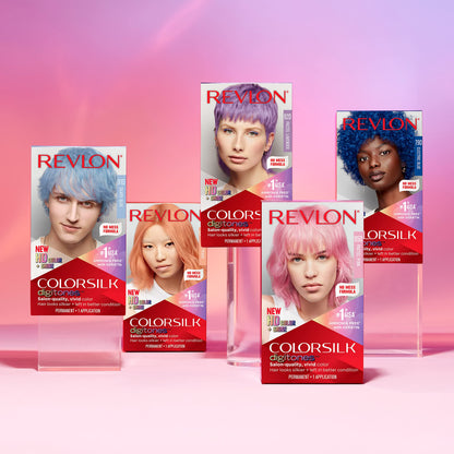 Revlon Colorsilk Digitones Permanent Hair Color with Keratin, 91D Silver Blue