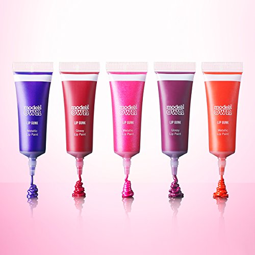 Models Own Lip Gunk Gloss Lip Paint Kit 02;  1 Gloss Lip paint, 1 Lip brush, 1 Mixing tray, 1 Case