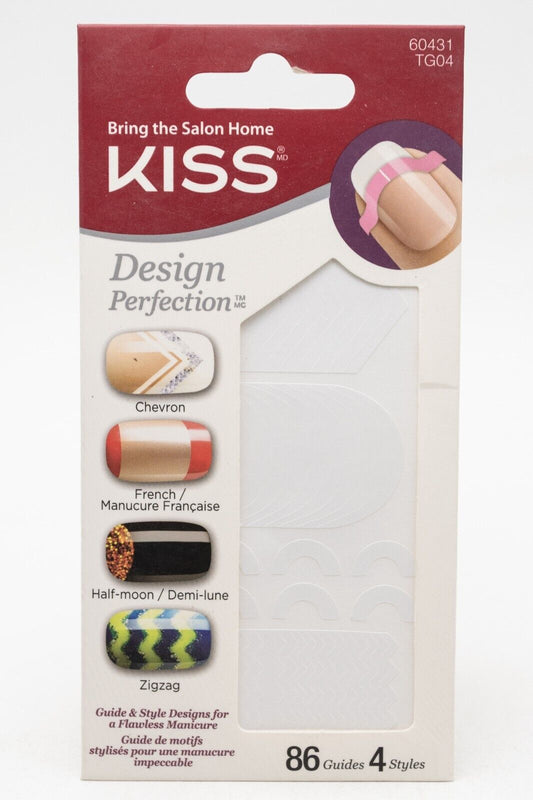 KISS Design Perfection Decals to Guide and Style Nails, 86 Guides in 4 shapes