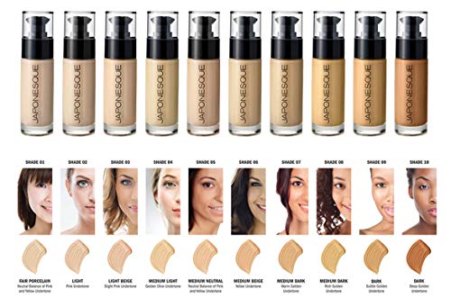 Japonesque Luminous Foundation Flawless Liquid Foundation, 01    .84 fl oz