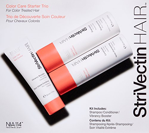 StriVectin Hair Color Care Starter Trio for color treated hair: Shampoo 2 Fl Oz., Conditioner 2 Fl Oz., Vibrancy Booster 1 Fl Oz.