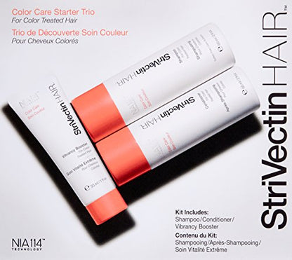 StriVectin Hair Color Care Starter Trio for color treated hair: Shampoo 2 Fl Oz., Conditioner 2 Fl Oz., Vibrancy Booster 1 Fl Oz.
