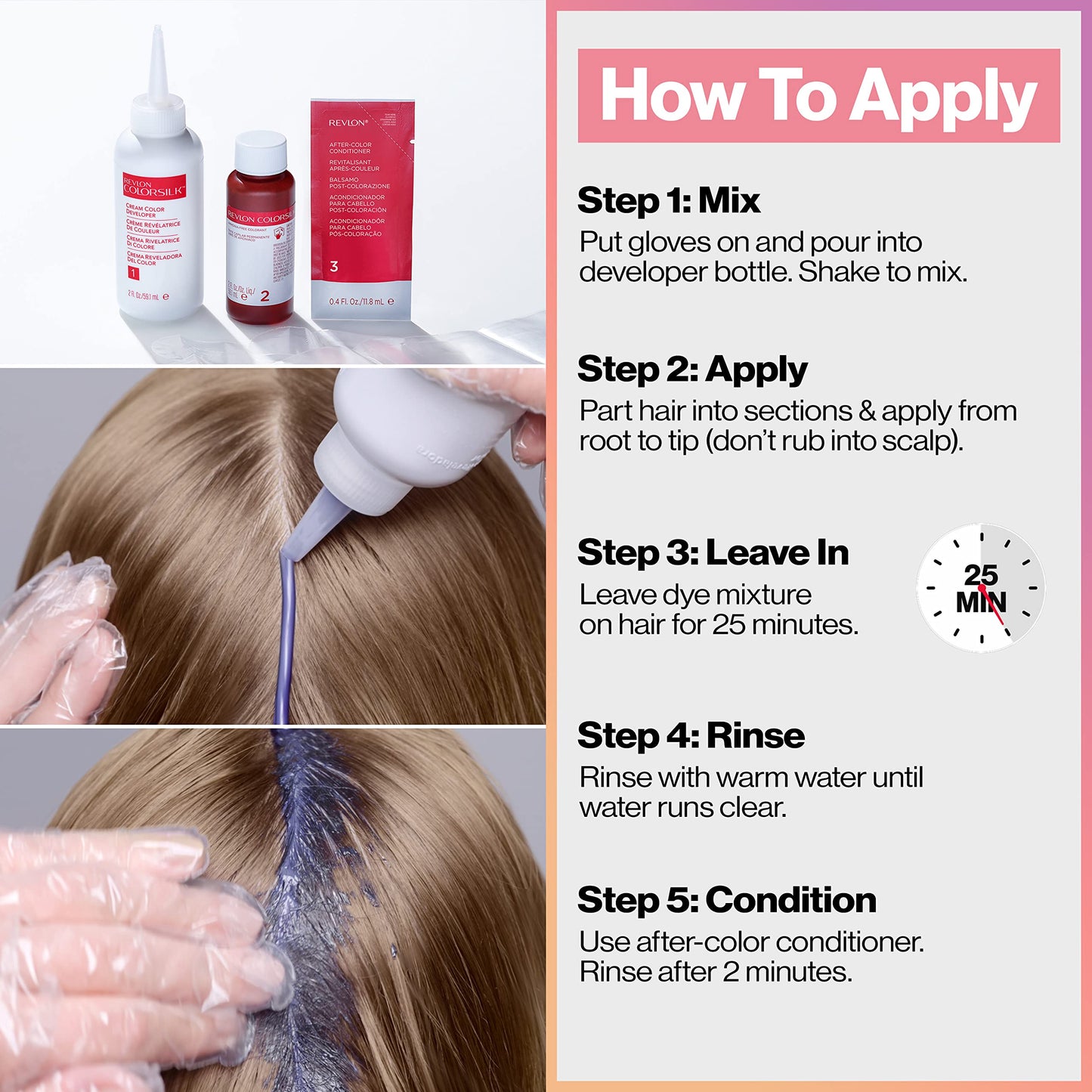 Revlon Colorsilk Digitones Permanent Hair Color with Keratin, 91D Silver Blue
