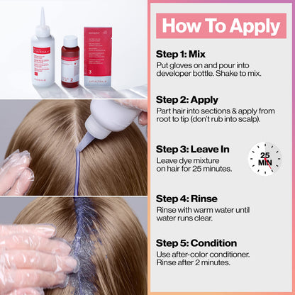 Revlon Colorsilk Digitones Permanent Hair Color with Keratin, 91D Silver Blue