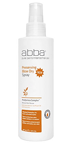 abba PRESERVING BLOW DRY SPRAY Pro Quinoa Complex. Natural Hair Rescue   8 fl oz
