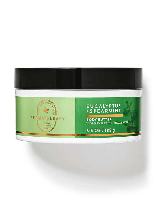 Bath & Body Works Aromatherapy Eucalyptus & Spearmint Body Butter with Shea Butter, Cocoa Butter, 6.5 oz