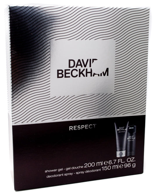David Beckham RESPECT Gift Set: Shower Gel  6.7 fl oz  and Deodorant Spray  5oz