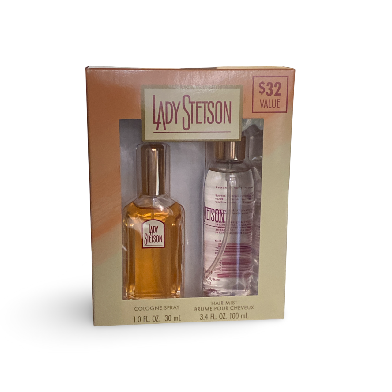 Lady Stetson 2 pc Gift Set: Cologne Spray 1 Oz & Hair Mist 3.4 Oz