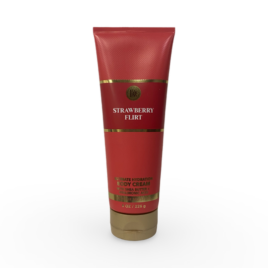 Bath & Body Works Strawberry Flirt Ultimate Hydration Body Cream 8 Oz