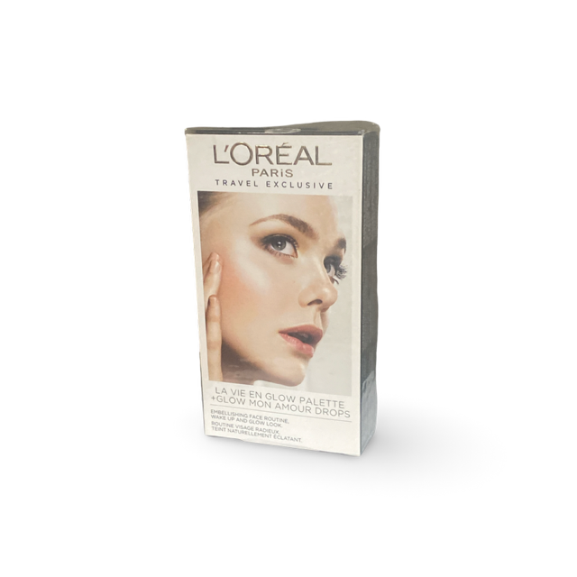 L'Oreal Paris la Vie en Glow Palette + Glow Mon Amour Drops Travel Set