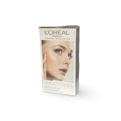 L'Oreal Paris la Vie en Glow Palette + Glow Mon Amour Drops Travel Set