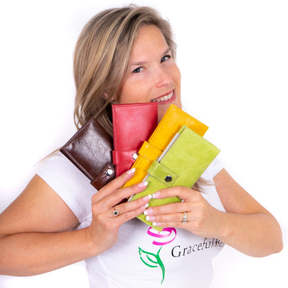 Iris Tyler Genuine Leather, Soho Card Wallet, Red