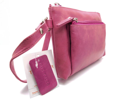 Iris Tyler Genuine Leather, Melissa Wristlet, BlacPink