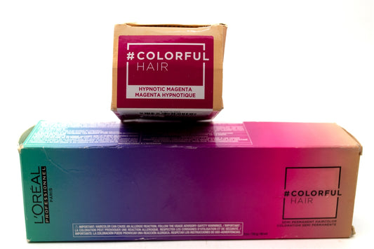 L'Oreal COLORFUL HAIR Semi Permanent Haircolor, Hypnotic Magenta   3 fl oz