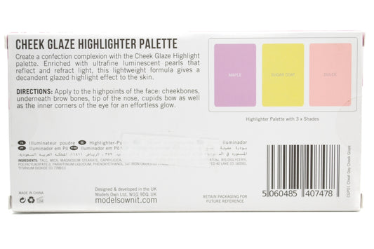 Models Own CHEAT DAY Cheek Glaze Highlighter Palette  .78oz
