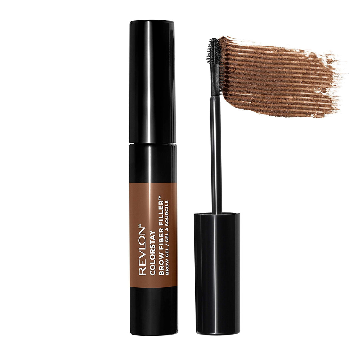 Revlon ColorStay Brow Fiber Filler, Waterproof Eyebrow Enhancer Gel, 302 Warm Brown