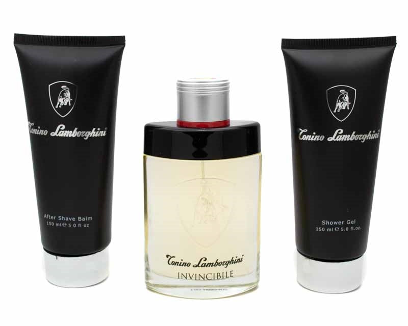 Tonino Lamborghini INVINCIBILE Gift Folio Set: Eau de Toilette  4.2 fl oz,  Shower Gel  5 fl oz, After Shave Balm 5 fl oz, Portfolio Case