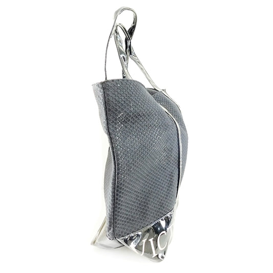 Victoria's Secret Black Mesh and Plastic Tote with Zipper