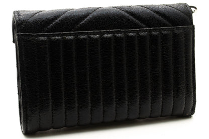Victoria's Secret LOVE VICTORIA Black Clutch/Wallet with Wrist Strap and Snap Closing