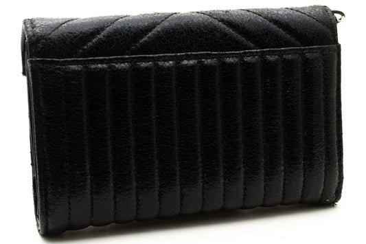 Victoria's Secret LOVE VICTORIA Black Clutch/Wallet with Wrist Strap and Snap Closing