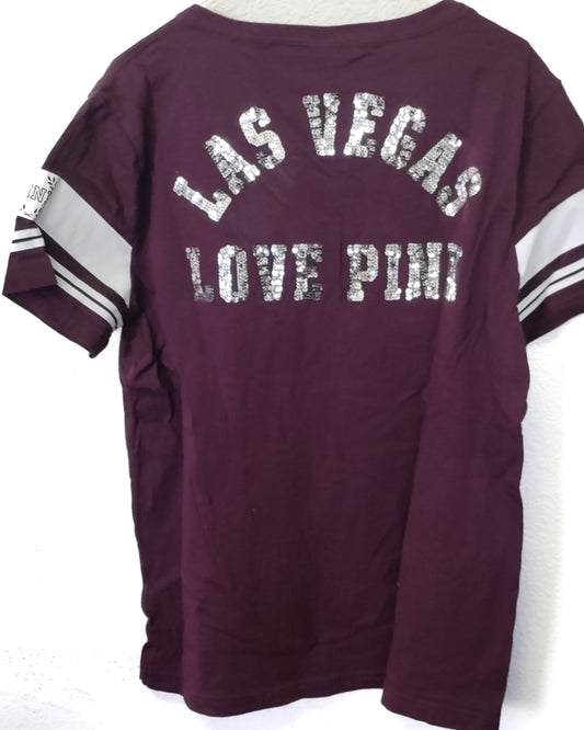 Victoria's Secret LAS VEGAS LOVE PINK T-shirt, Large