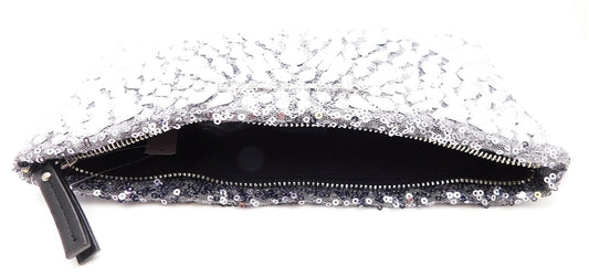 Victoria's Secret silver Sequin and Jeweled Clutch