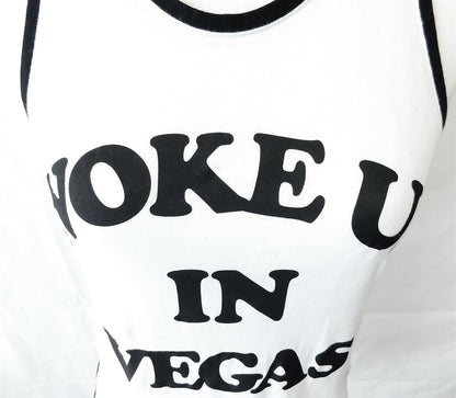 Victoria's Secret 'Woke Up In Vegas Pink' black and white Tank Top Size XS