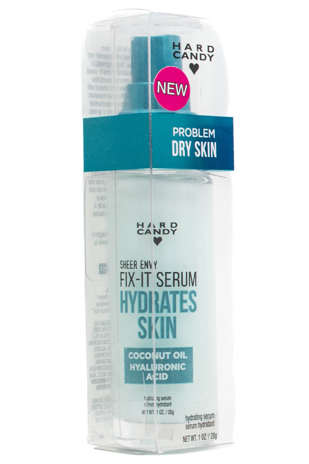Hard Candy FIX-IT SERUM, Hydrates Skin, Coconut Oil and Hyaluronic Acid for Problem Dry Skin  1oz