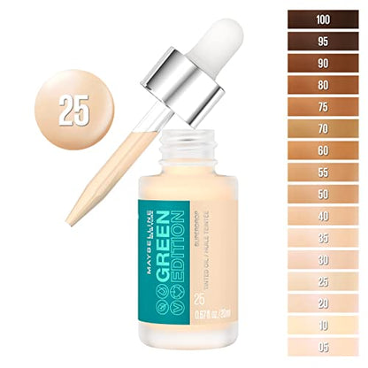 Maybelline GREEN EDITION Superdrop Tinted Oil #25,  .067 fl oz