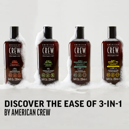 American Crew 3-in-1 Shampoo, Conditioner & Body Wash 8.4 Oz