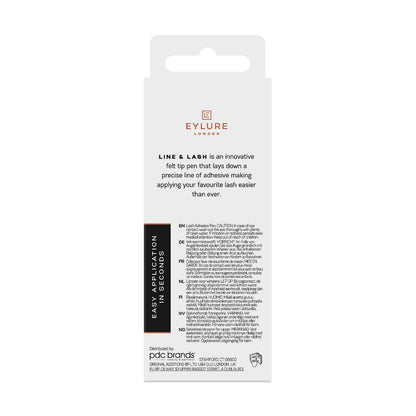 Eylure Line & Lash Felt Tip Adhesive Pen for False Eyelashes, Clear, 0.7 ml