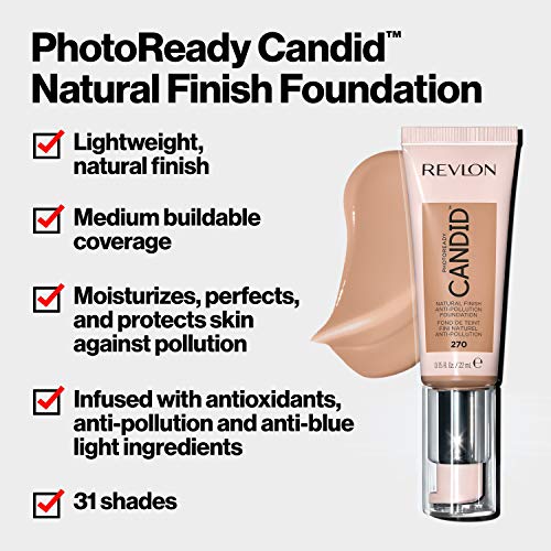 Revlon Photoready CANDID Natural Finish Foundation, 350 Natural Tan  .75 fl oz