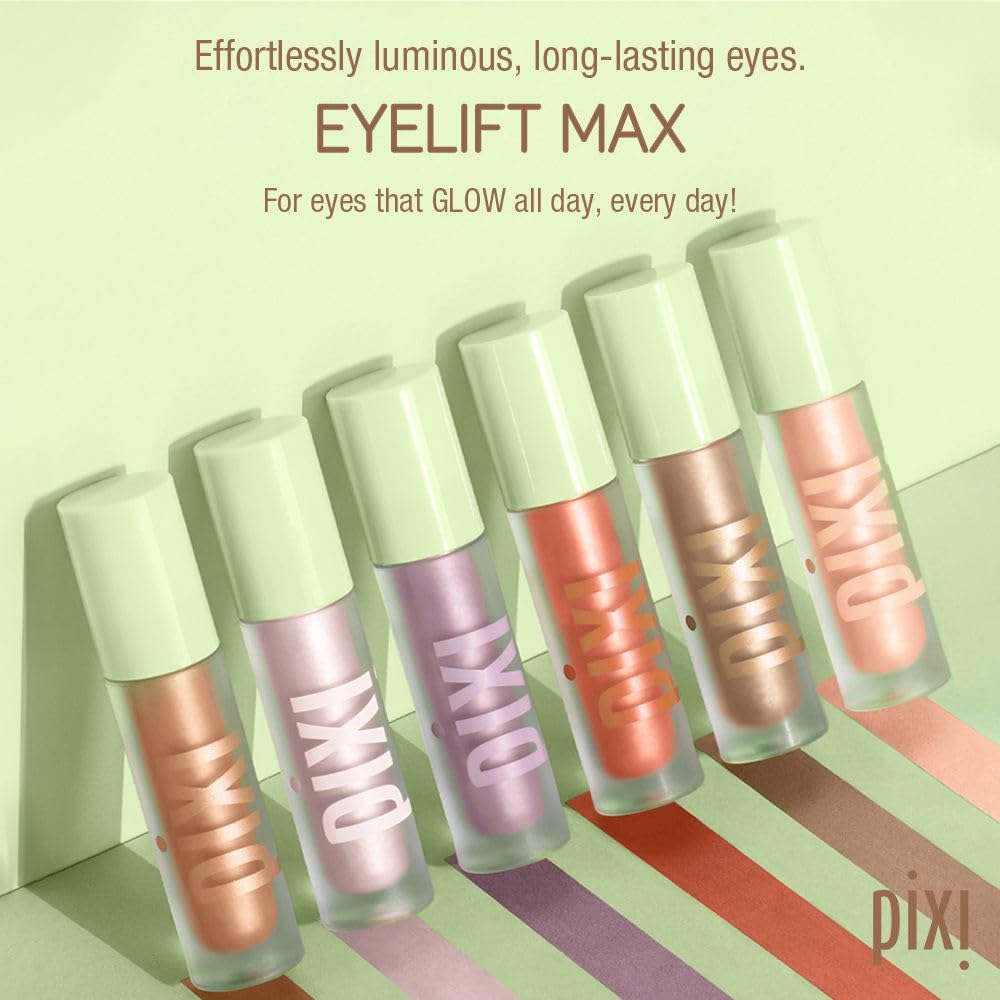 Pixi EyeLift Max Liquid EyeShadow | Long-Wearing, Crease-Free Color | Luminous & Soft-Focus Finish | With Avocado, Rosehip & Mango Seeds Extracts | Mocha | 0.12 oz/3.4 g