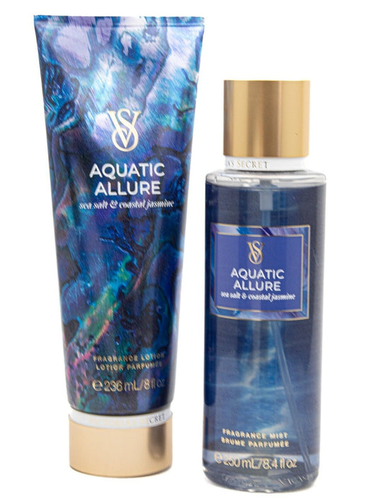 Victoria's Secret AQUATIC ALLURE Fragrance Mist and Lotion Set