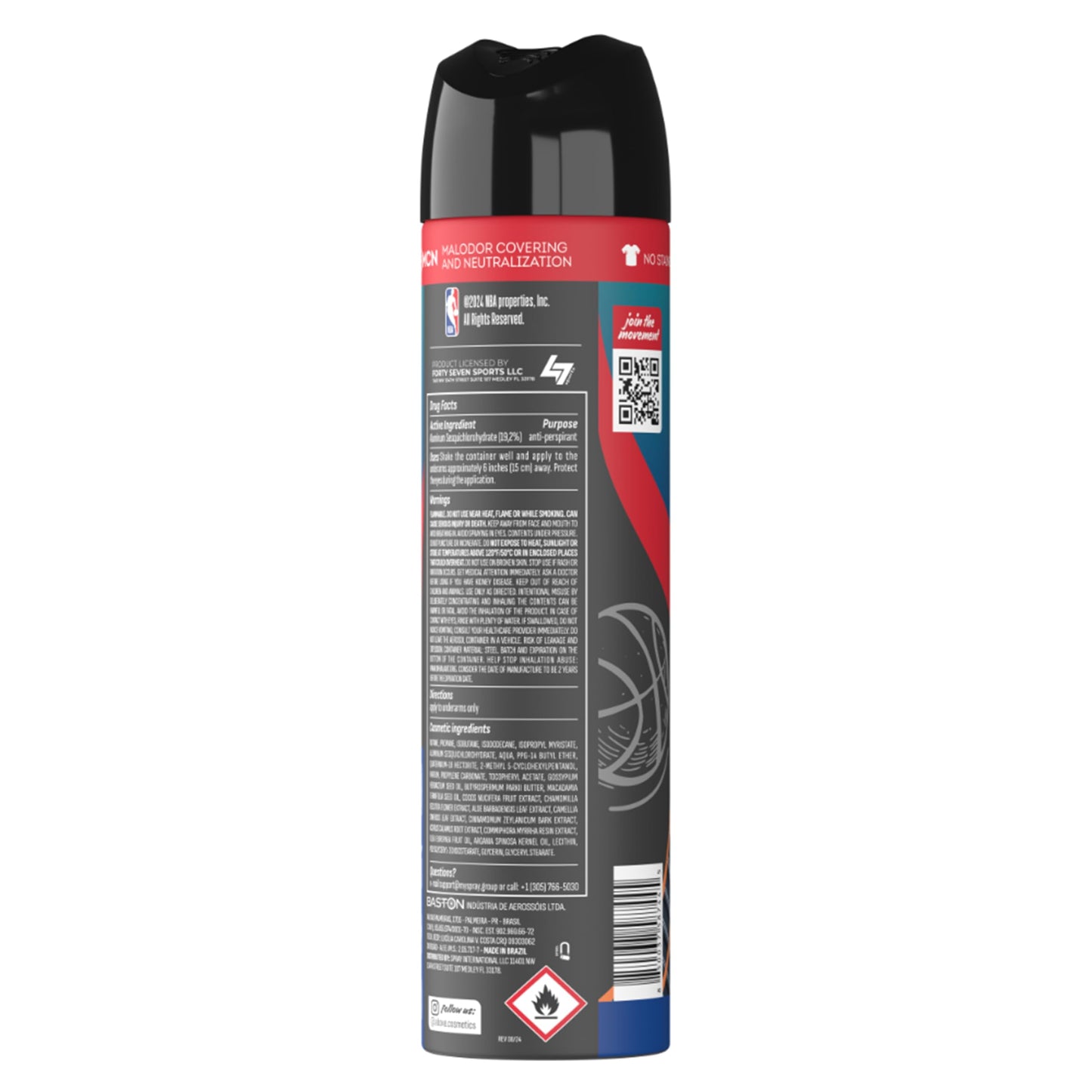 ABOVE NBA MEN SPORT PLUS ANTIPERSPIRANT DEODORANT 72H SPRAY