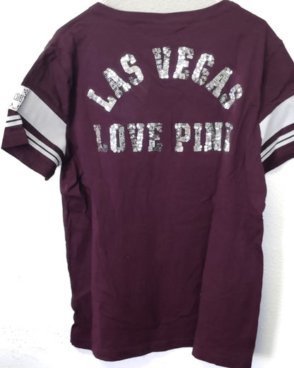 Victoria's Secret LAS VEGAS LOVE PINK T-shirt, Large