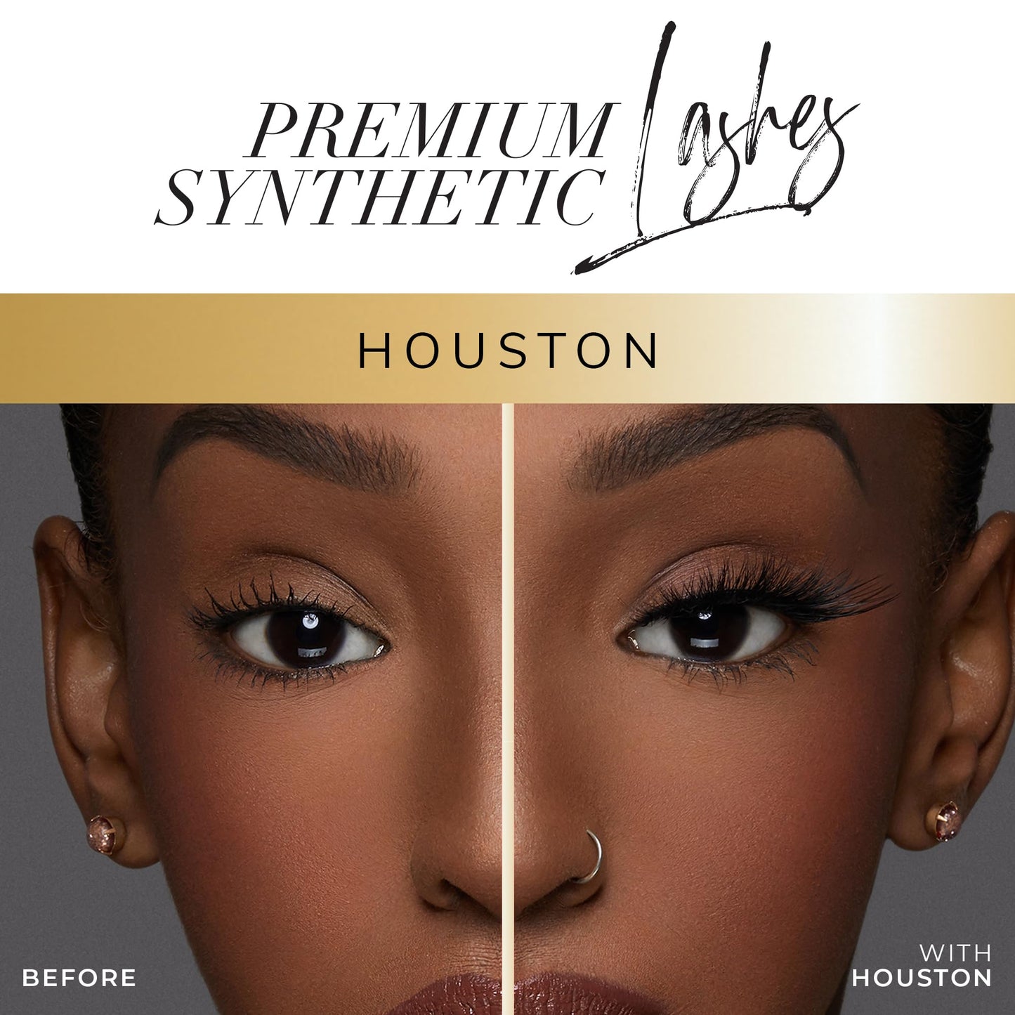 Lilly Lashes HOUSTON Premium Synthetic Mink Lashes, One Pair