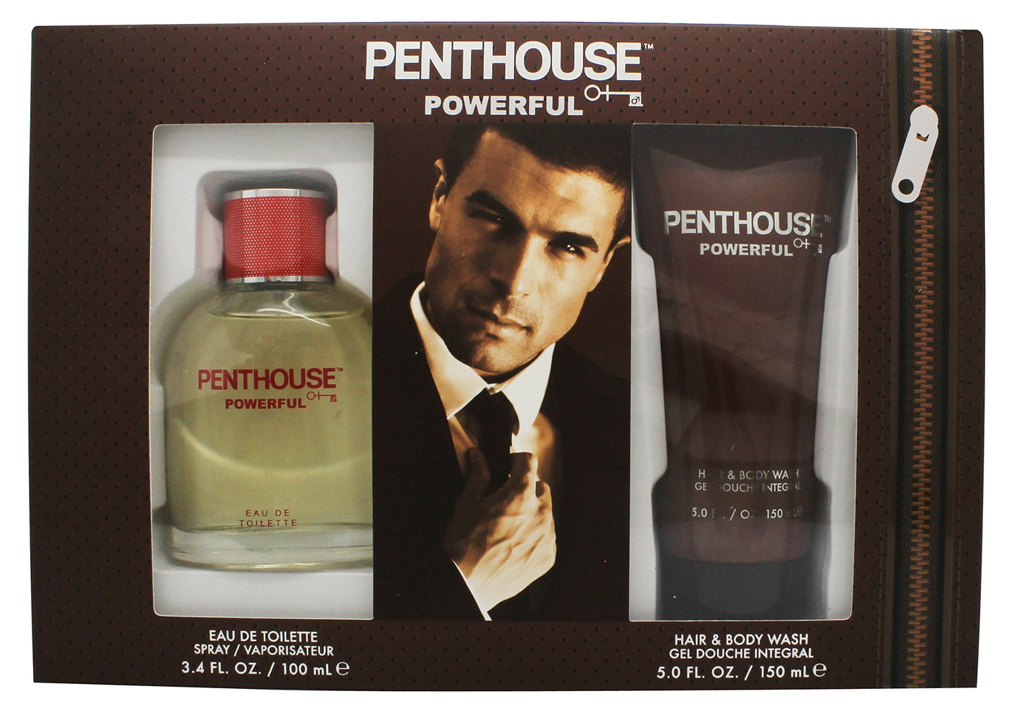 Penthouse POWERFUL Eau de Toilette 3.4oz and Hair & Body Wash 5 fl oz set