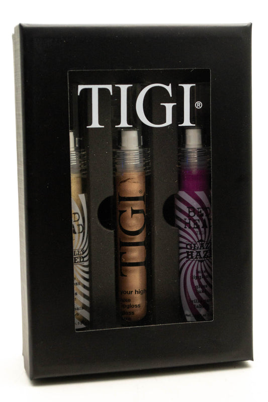 TIGI Cosmetics LUXE LIPGLOSS 3pc Set; Your Highness, Haze, Totally Baked  3x.11oz