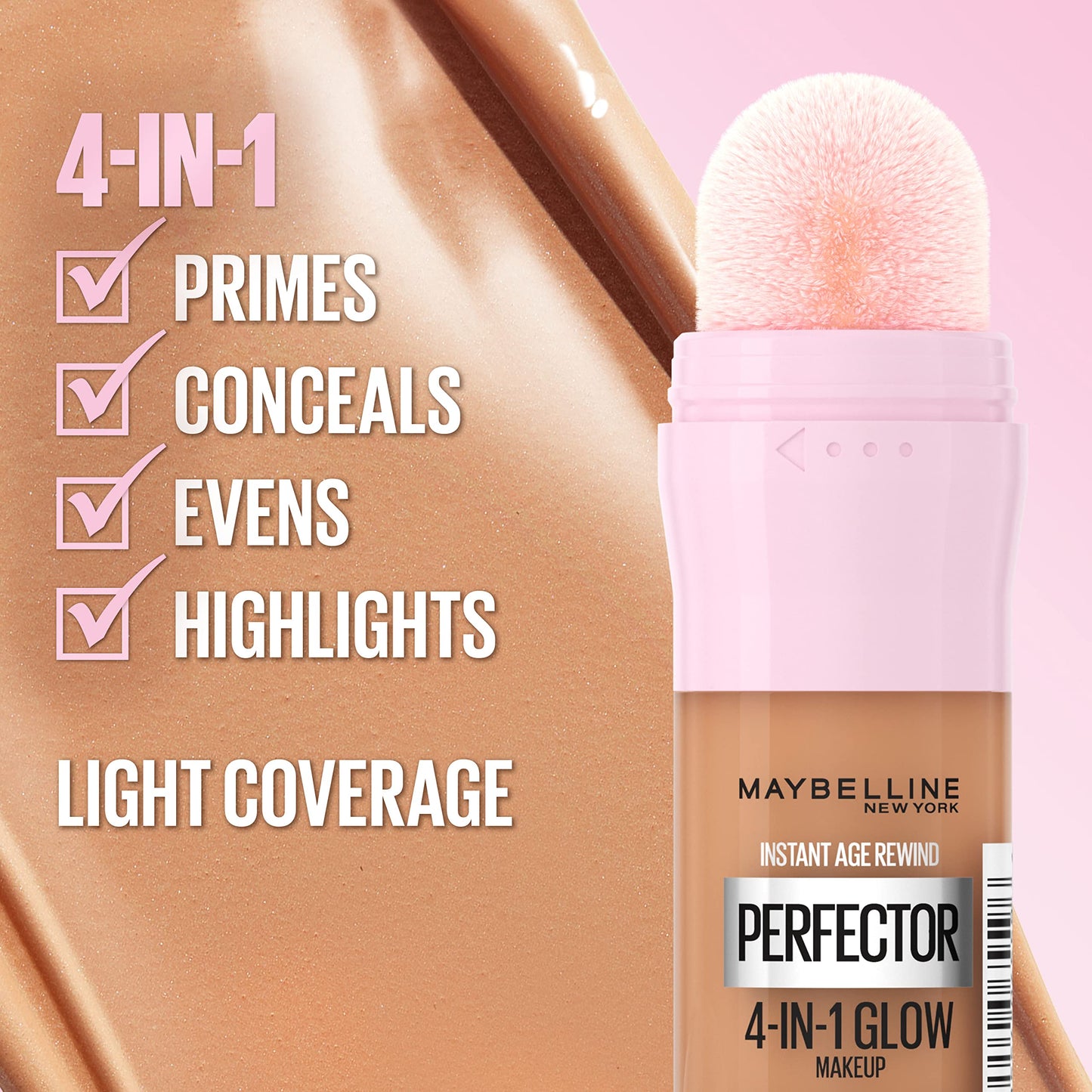 Maybelline Instant Age Rewind Instant Perfector Glow Makeup, Deep, 0.68 fl oz
