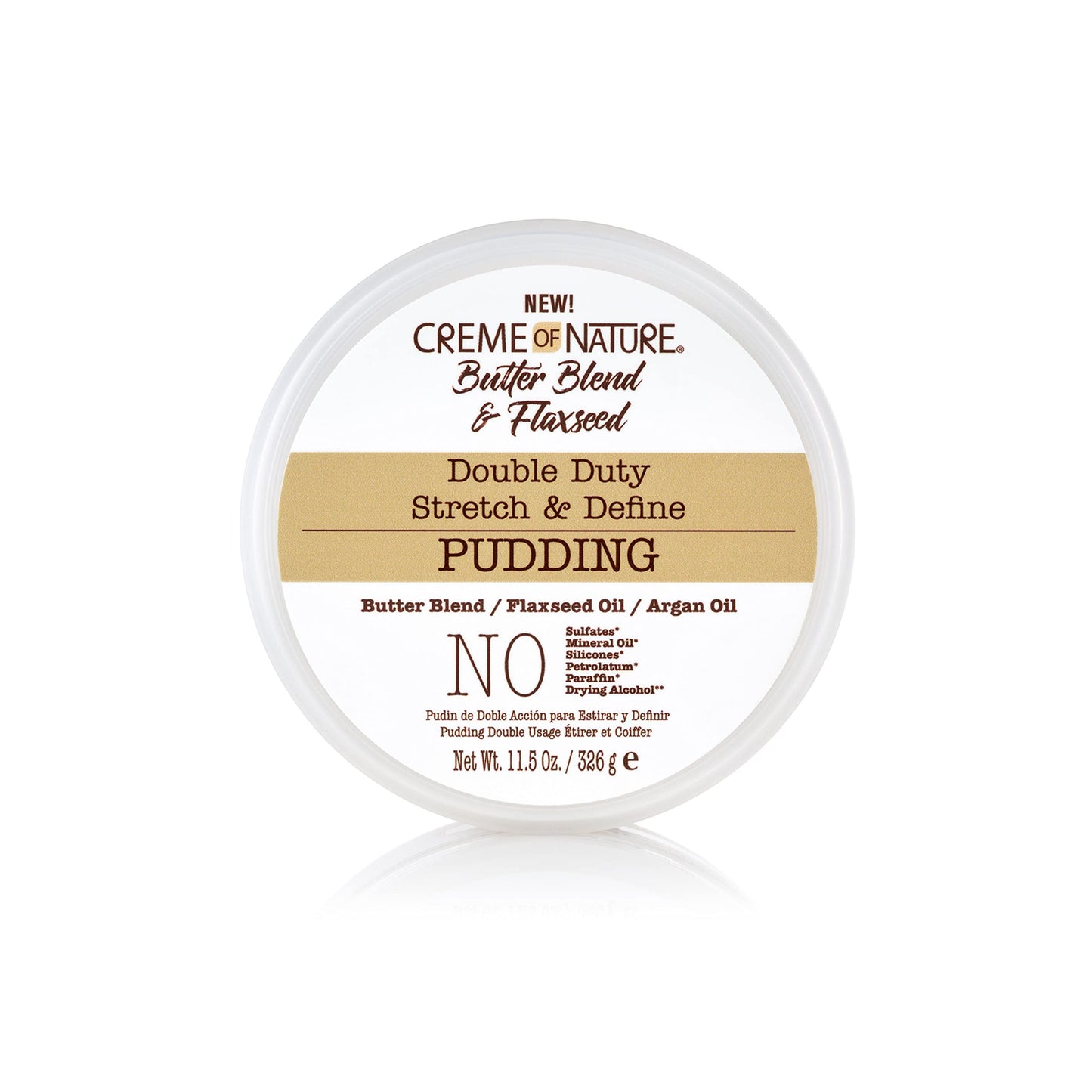 Creme of Nature Butter Blend & Flaxseed Stretch & Define Hair Styling Cream Pudding 11.5 oz