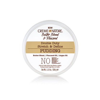 Creme of Nature Butter Blend & Flaxseed Stretch & Define Hair Styling Cream Pudding 11.5 oz
